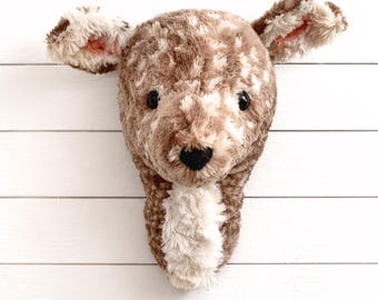 Gentlewoods Rehkitz Wandhalterung, Wald Kinderzimmer Dekor, Hirschkopf Wanddekoration, Babyzimmer Wandkunst, Märchenbuch Tierhalterung, Cottage Kinderzimmer Dekoration