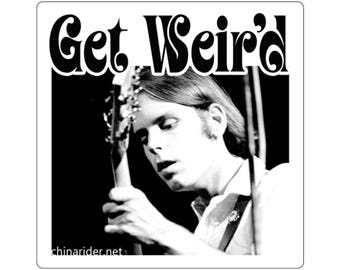 Naklejka Boba Weira | Zdjęcie gitarzysty retro, bądź dziwny