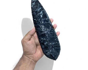大型黒曜石の槍先：10インチの火山ガラス工芸品のレプリカ - Etsy 日本