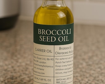 Aceite de semilla de brócoli prensado en frío: alternativa natural a la silicona, vegano, fabricado en el Reino Unido