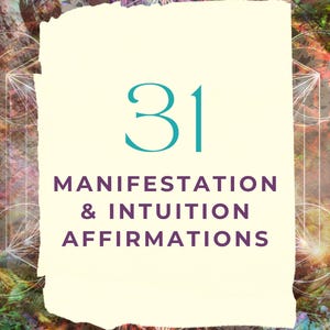 Tarjetas de Afirmaciones de Manifestación Imprimibles, Regalo para Afirmaciones de Abundancia, Intuición, Claridad y Crecimiento Espiritual