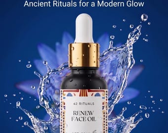 Gezichtsolie vernieuwen | Botanisch serum voor natuurlijke glans en hydratatie | 30 ml gemaakt in het VK