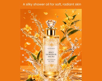 Olio doccia setoso di lusso per il corpo, detergente per pelli secche e mature / Osmanto, Bergamotto e Incenso / Detergente non seccante / 250 ml