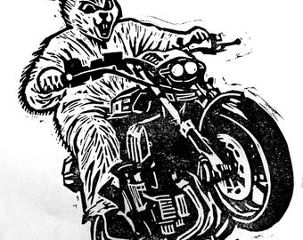 Send It! Linocut Print