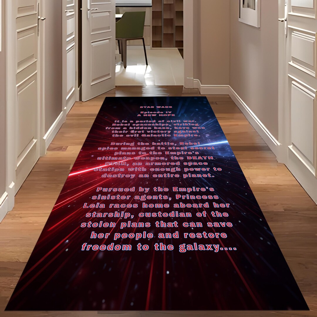 Star Wars Decor, Star Wars Themed Rug, Star Wars Crawl Rug, Star Wars ...