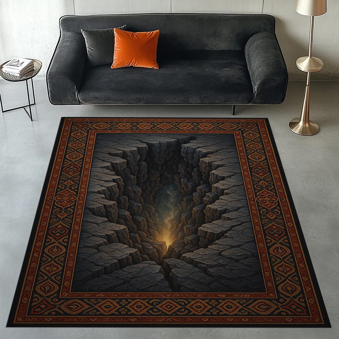 Creak Pattern Rug 3D Crack Illusion Rug, Optical Design Carpet - Etsy