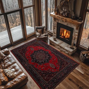 Persian Style Rug, Oriental Area Rug, Traditional Pattern Rug, Traditional Area Rug, Oriental Rug, Motif Rug, Traditional Rug, Persian Rug