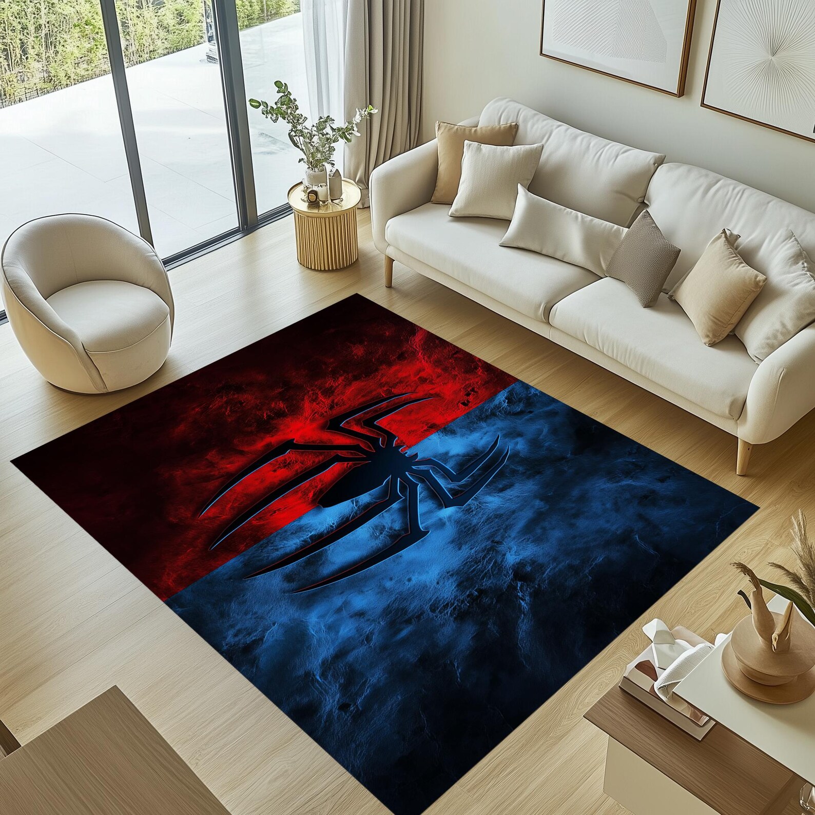 Spiderman Logo Rug, Spiderman Area Rug, Spider Rug, Spiderman Rug ...