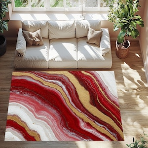 Tapis en marbre, Tapis en marbre rouge et doré, Tapis effet marbre, Tapis en marbre, Tapis texture marbre, Décoration en marbre, Tapis en marbre doré, Tapis abstrait