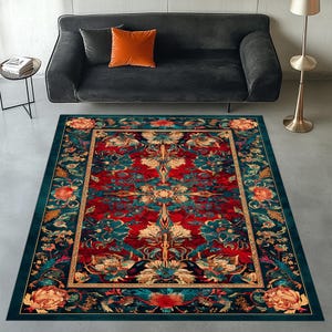 Persian Style Rug, Traditional Pattern Rug, Persian Rug, Traditional Area Rug, Traditional Rug, Oriental Area Rug, Classic Pattern Rug