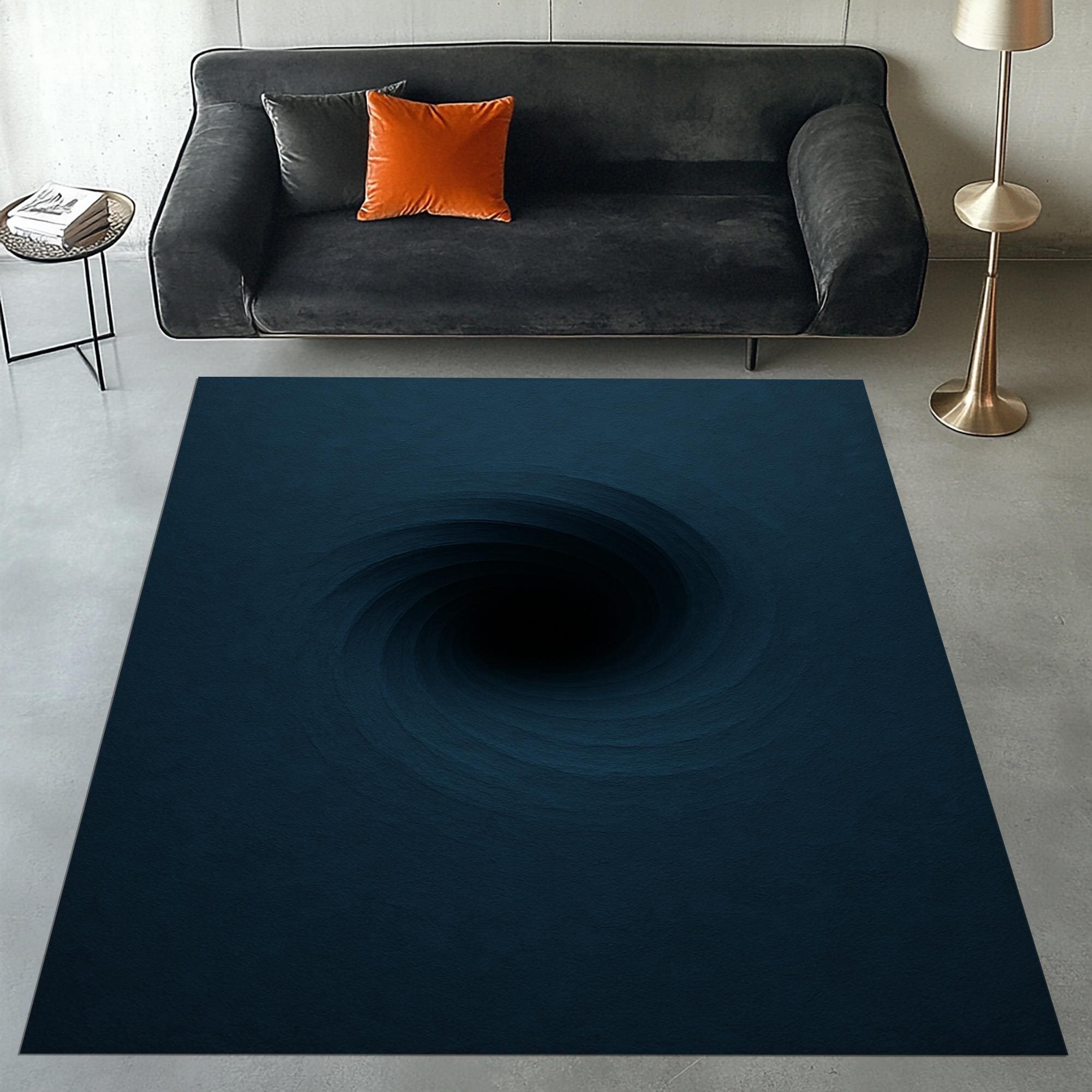 3D Vortex Rug, Optical Illusion Design, Hypoallergenic Velvet - Etsy