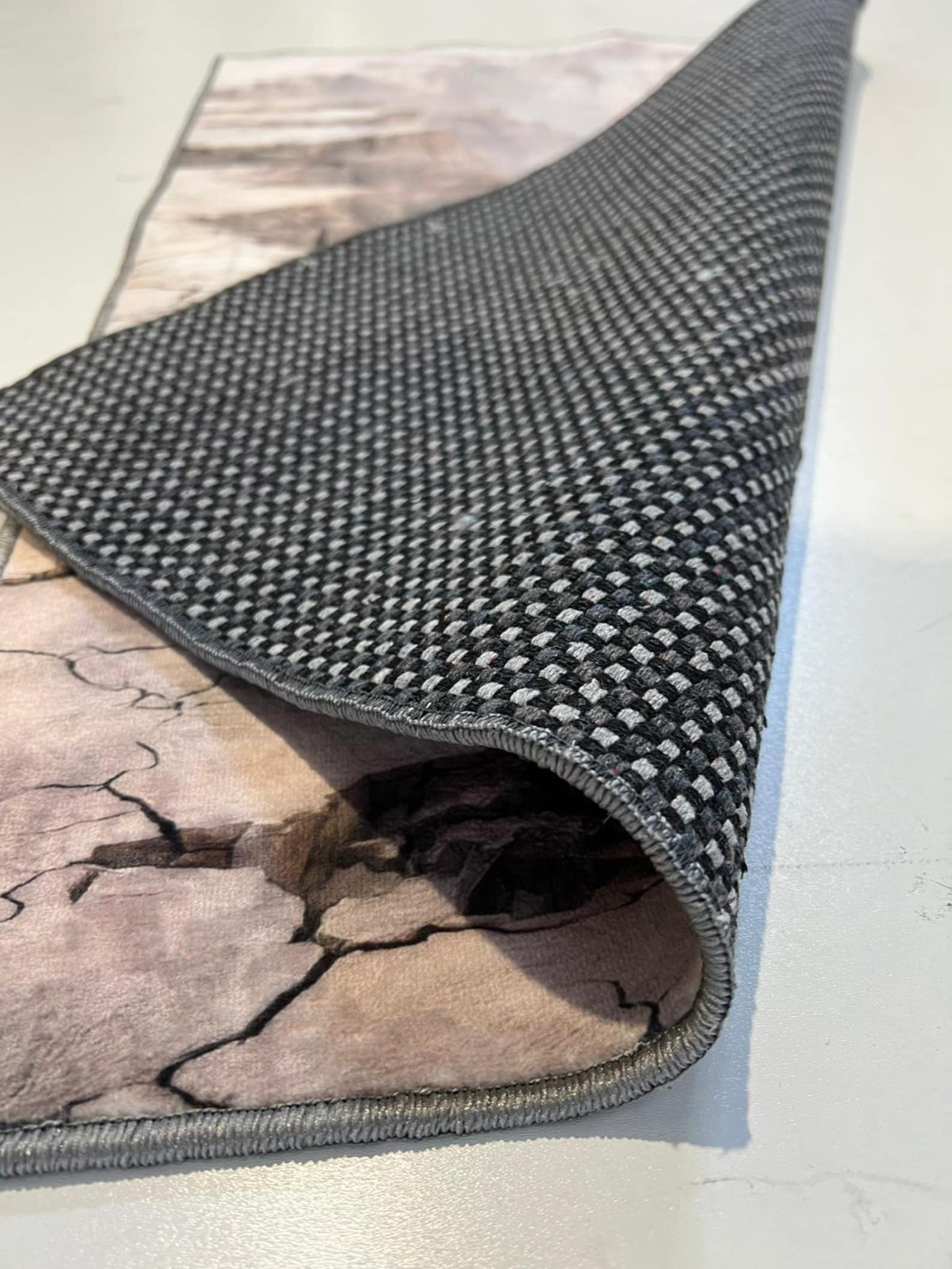 3d Pattern Runner Rug 3D Canyon Runner Rug, Cracked Earth Illusion, Deep Abyss Effect Area ...