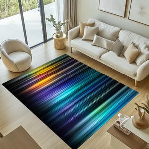 Alfombra con aspecto neón, alfombra para sala de juegos, alfombra con rayas neón, alfombra neón, alfombra con aspecto neón, alfombra gamer, alfombra neón, alfombra colorida, alfombra con decoración neón