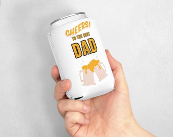¡Salud! Para el mejor papá: funda para enfriador de latas, soporte para cerveza, regalo para el Día del Padre, regalo para papá, accesorio para barbacoa, recuerdo de fiesta único.