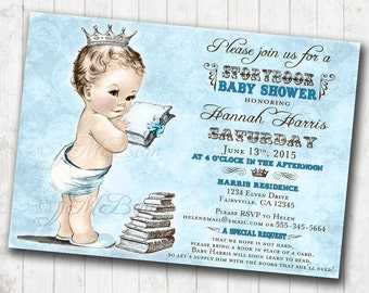 Boy Baby Shower Invitation Storybook Baby Shower Invitation For Boy Baby Shower - Storybook Invitation - DIY Printable