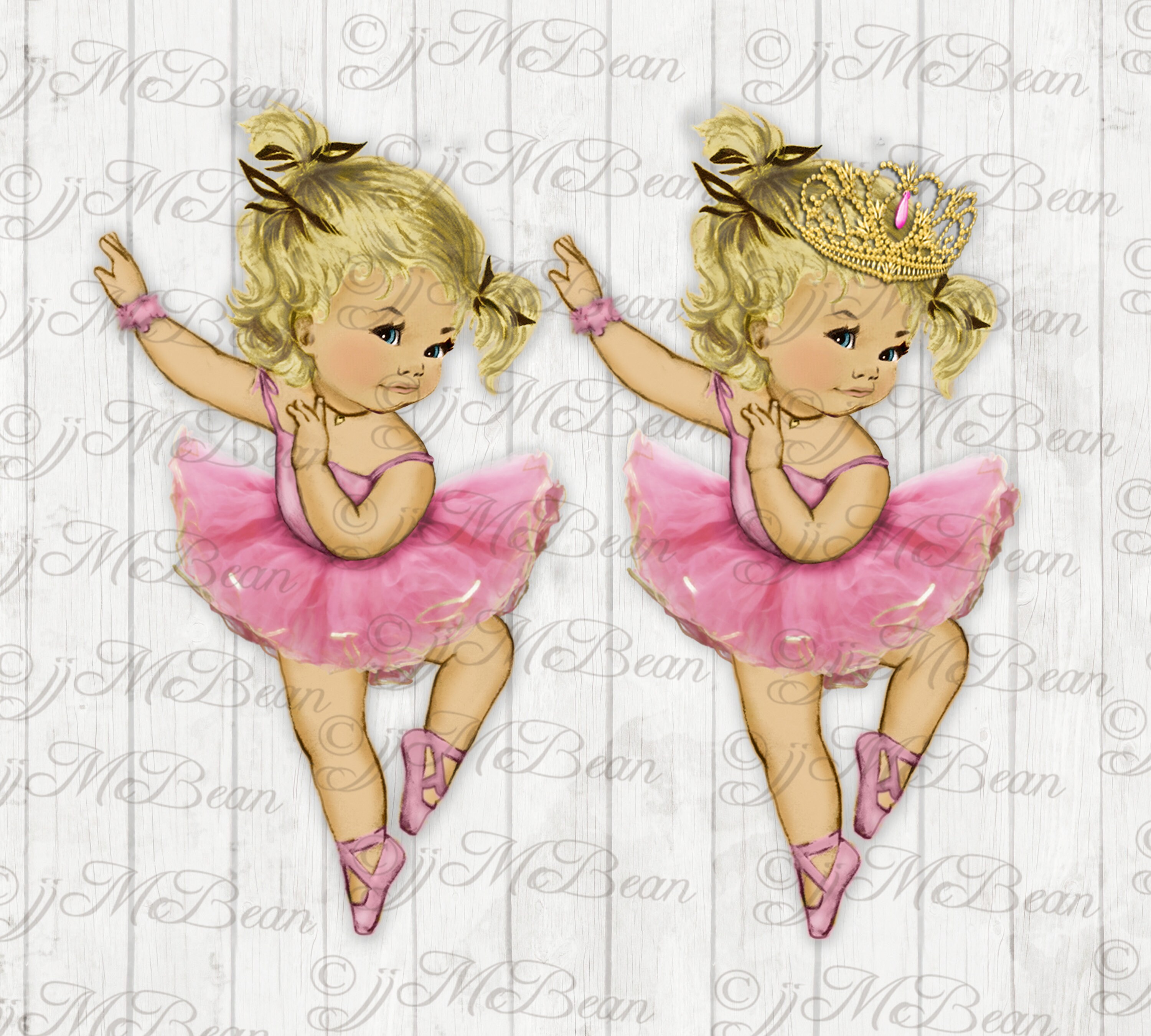 Ballerina Baby Girl Tutu Clip Art Illustration Baby Ballerina Etsy 日本