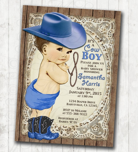 Cowboy Baby Shower Invitation Diy Printable By Jjmcbean Catch My Party Cowboy Baby Shower Invitation Diy Printable By Jjmcbean Catch My Party