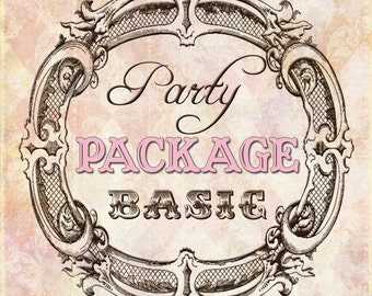 Paquete de fiesta imprimible de bricolaje hecho para que coincida con cualquier invitación en la tienda - PAQUETE BÁSICO
