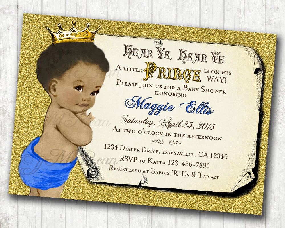 Baby Boy Prince Shower Invitations 7