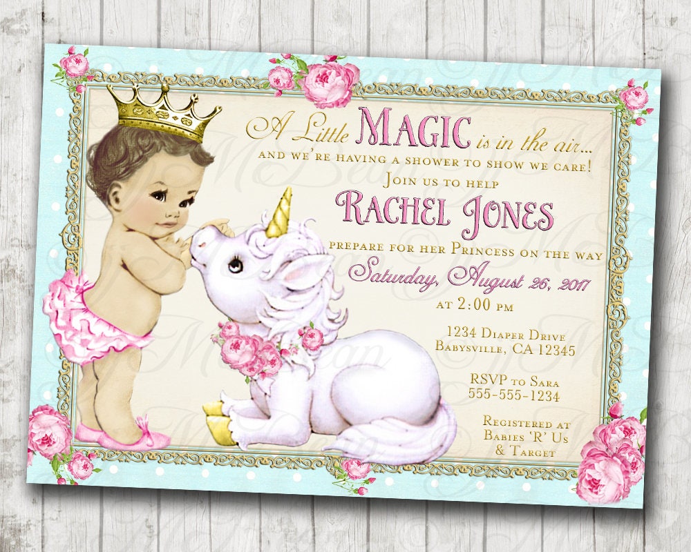 Unicorn Baby Shower Invitation Baby Shower Invitation for Etsy Canada