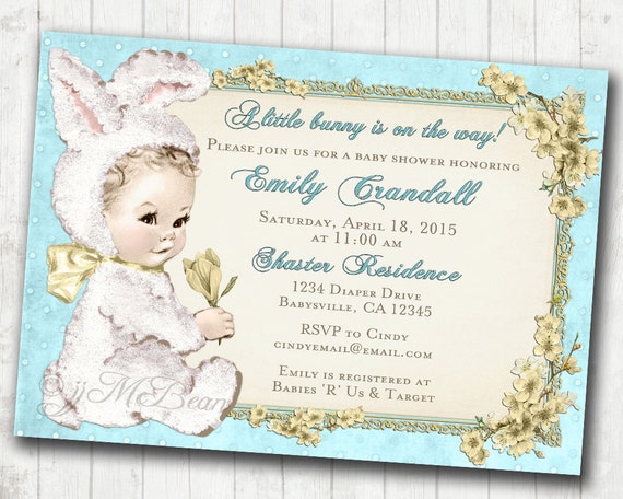 easter baby shower invitations