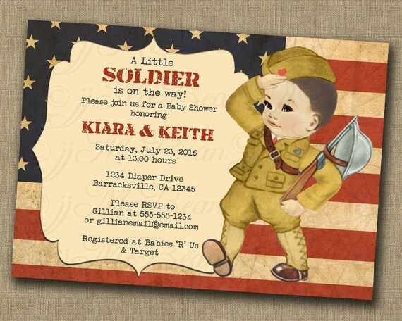 camo baby shower invitations