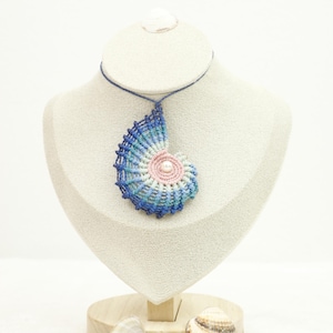Makramee Muschelkette mit Perle, Verstellbare Makramee Kette, Makramee Sommer Kette mit Perle, handgemachte Kette