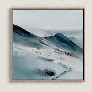 Watercolor Mountain Peak Painting - Canvas Wall Art For Your Home, Serene Landscape Painting