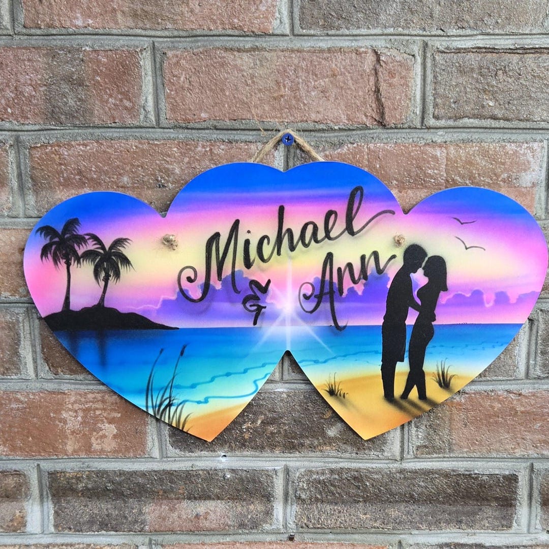 Airbrushed Wood Sign Wall Hanging - Etsy