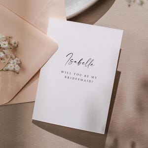 Serez-vous mon ? Cartes de proposition avec enveloppe (D10) - demoiselle d'honneur, demoiselle d'honneur, garçon d'honneur, demoiselle d'honneur, célébrant, fête de mariage, 4,5 x 6,25 pouces