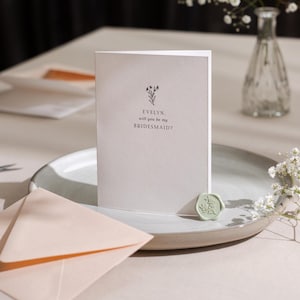 Serez-vous mon ? Cartes de proposition avec enveloppe (D6) - demoiselle d'honneur, demoiselle d'honneur, garçon d'honneur, demoiselle d'honneur, célébrant, fête de mariage, 4,5 x 6,25 pouces