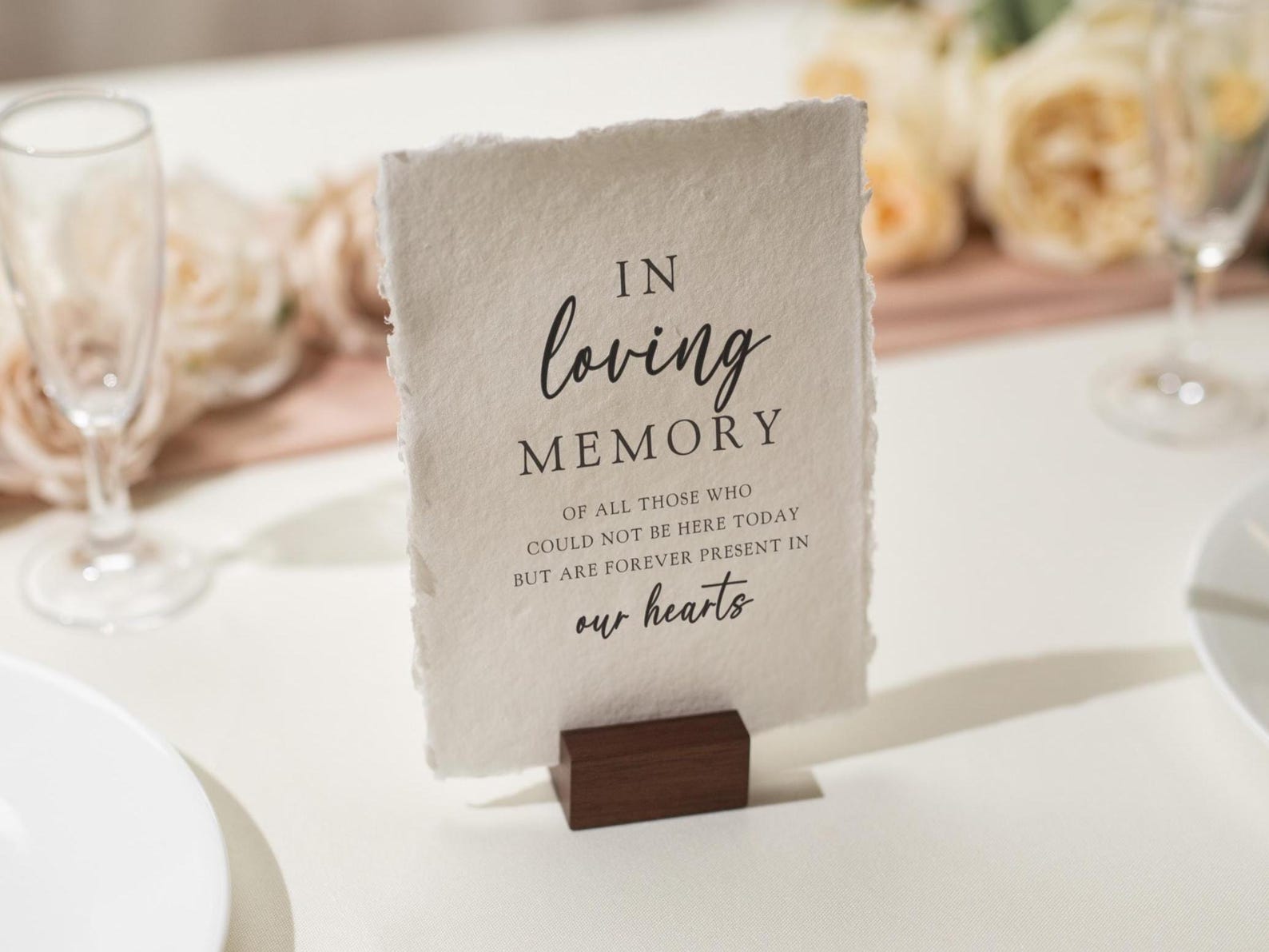 In Loving Memory Sign Deckle Edge Paper (design 8) - Remembrance ...