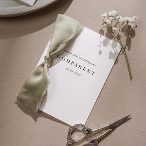 Carte pliée le jour du mariage avec enveloppe (d5) - personnalisée datée merci d'avoir été mon parrain et marraine du couple avec enveloppe 4,5 x 6,25 po