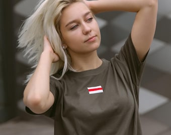 Belarus flag t-shirt | army green tee | unisex t-shirt with Belarusian design