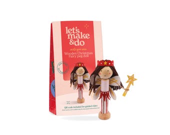 DIY Christmas Fairy Peg Doll Kit: Kids Craft Activity with Video Tutorial