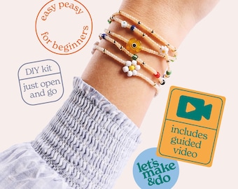 DIY Seed Bead Bracelet Kit: Jewellery Making Craft for Adults & Teens with Video Tutorial