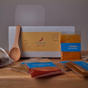 Indian Spice Kit - Pre-measured, with easy recipe book