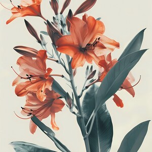 Botanical Floral Print: Vintage Cottagecore Wall Art (Digital Download) JPG 300 DPI CMYK