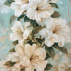 Botanical Floral Print: Vintage Cottagecore Art (Digital Download) JPG 300 DPI CMYK