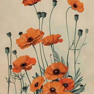 Botanical Floral Print: Vintage Cottagecore Art (Digital Download) JPG 300 DPI CMYK