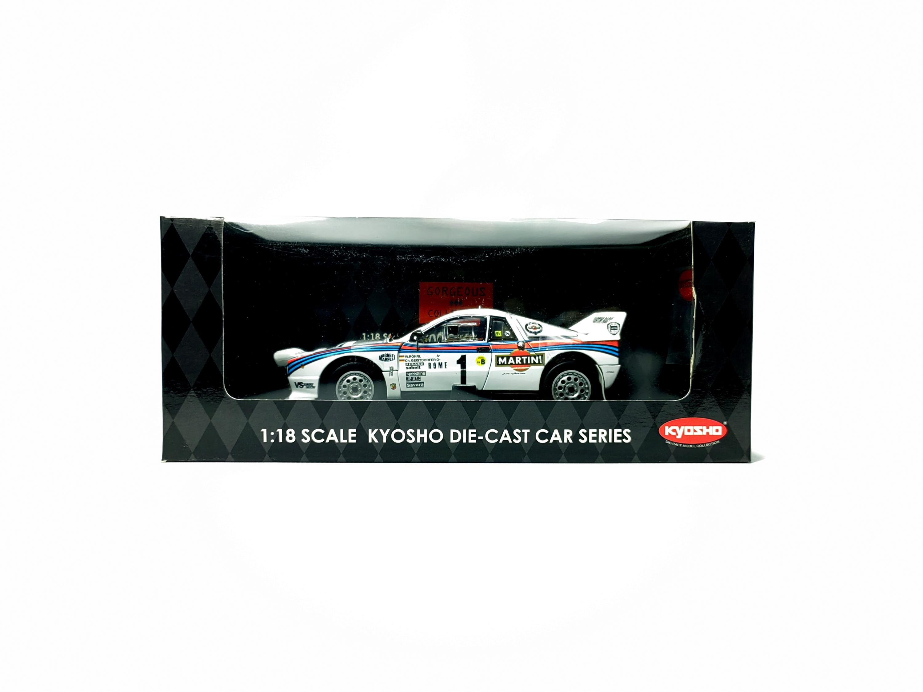 Kyosho 1/18 Lancia 037 #1 Martini Racing 1983 Monte Carlo Rally