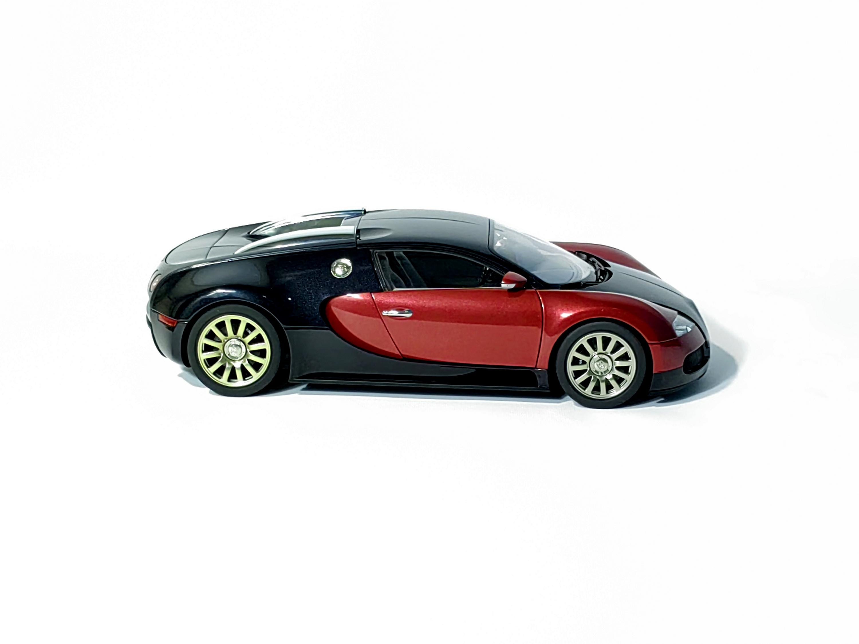 ミニカー Bugatti 16.4 Veyron Production Car 1/12 Autoart 1/12 Bugatti EB 16.4 Veyron Production Car Black/red