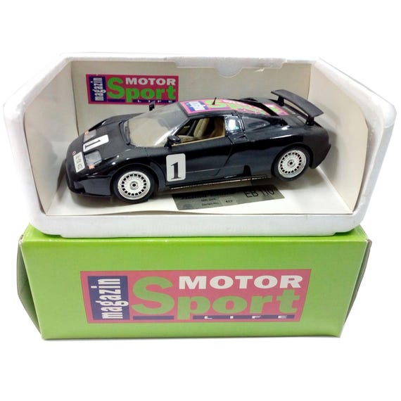 Rare 1/18 Bugatti EB110 Limited Edition Motor Sport Magazine