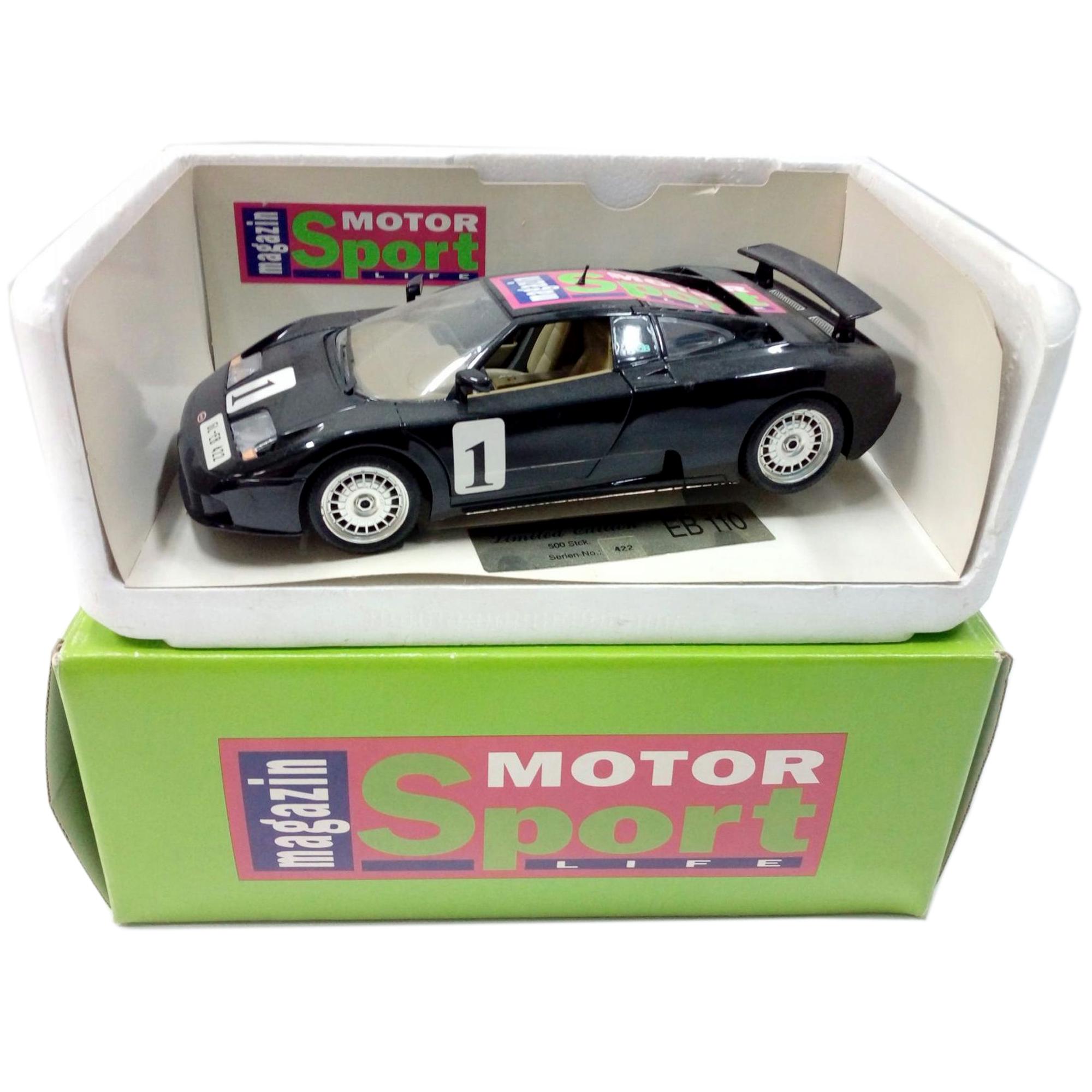 Rare 1/18 Bugatti EB110 Limited Edition Motor Sport Magazine