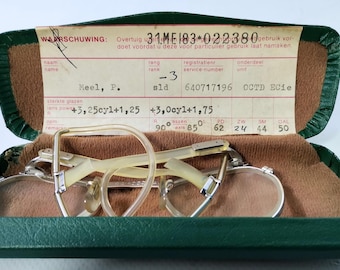 Lunettes de vue vintage de l'armée néerlandaise pour myope