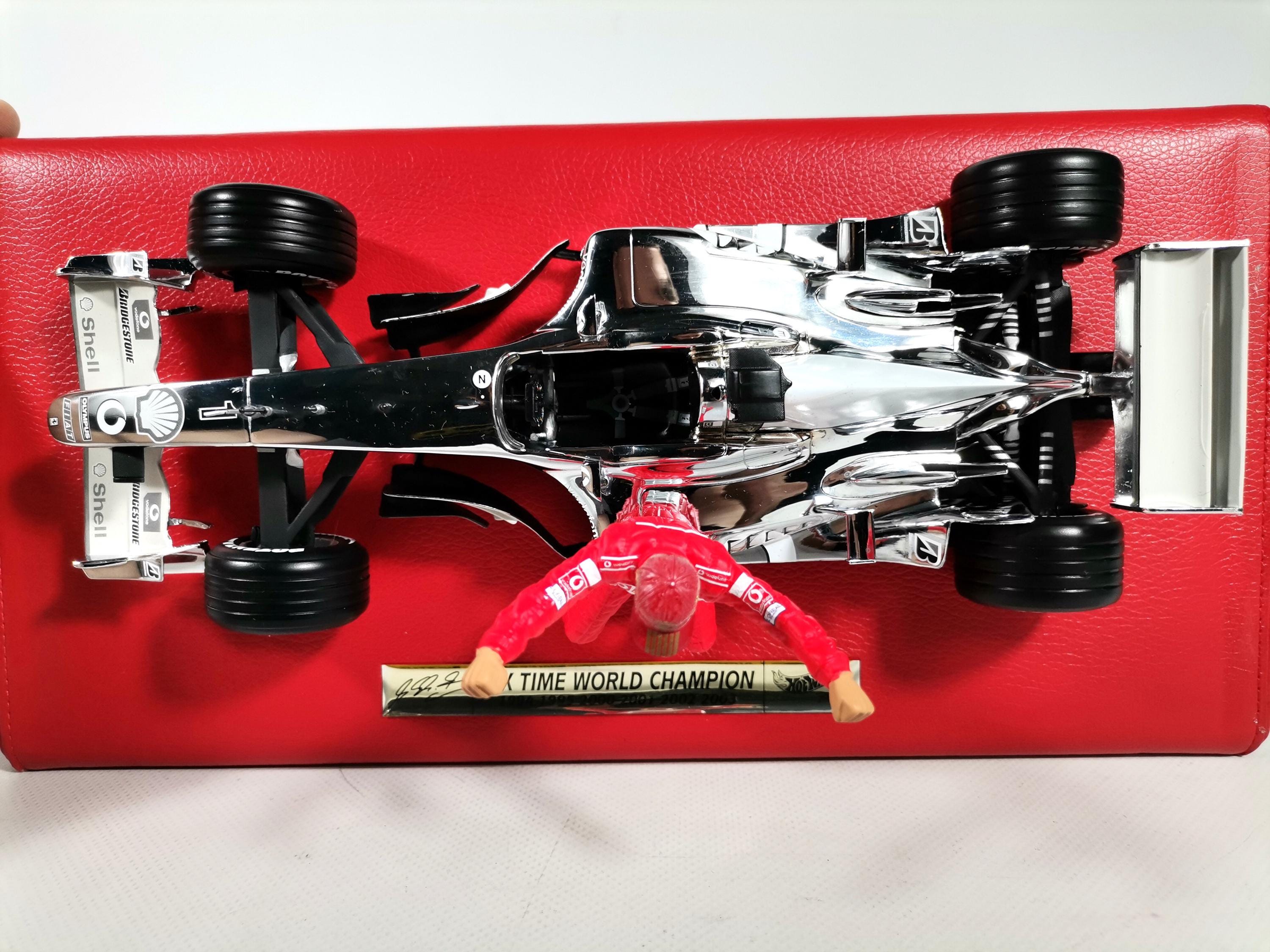 Hot Wheels Ferrari F1 F2003 Chrome - MICHAEL SCHUMACHER Six Time