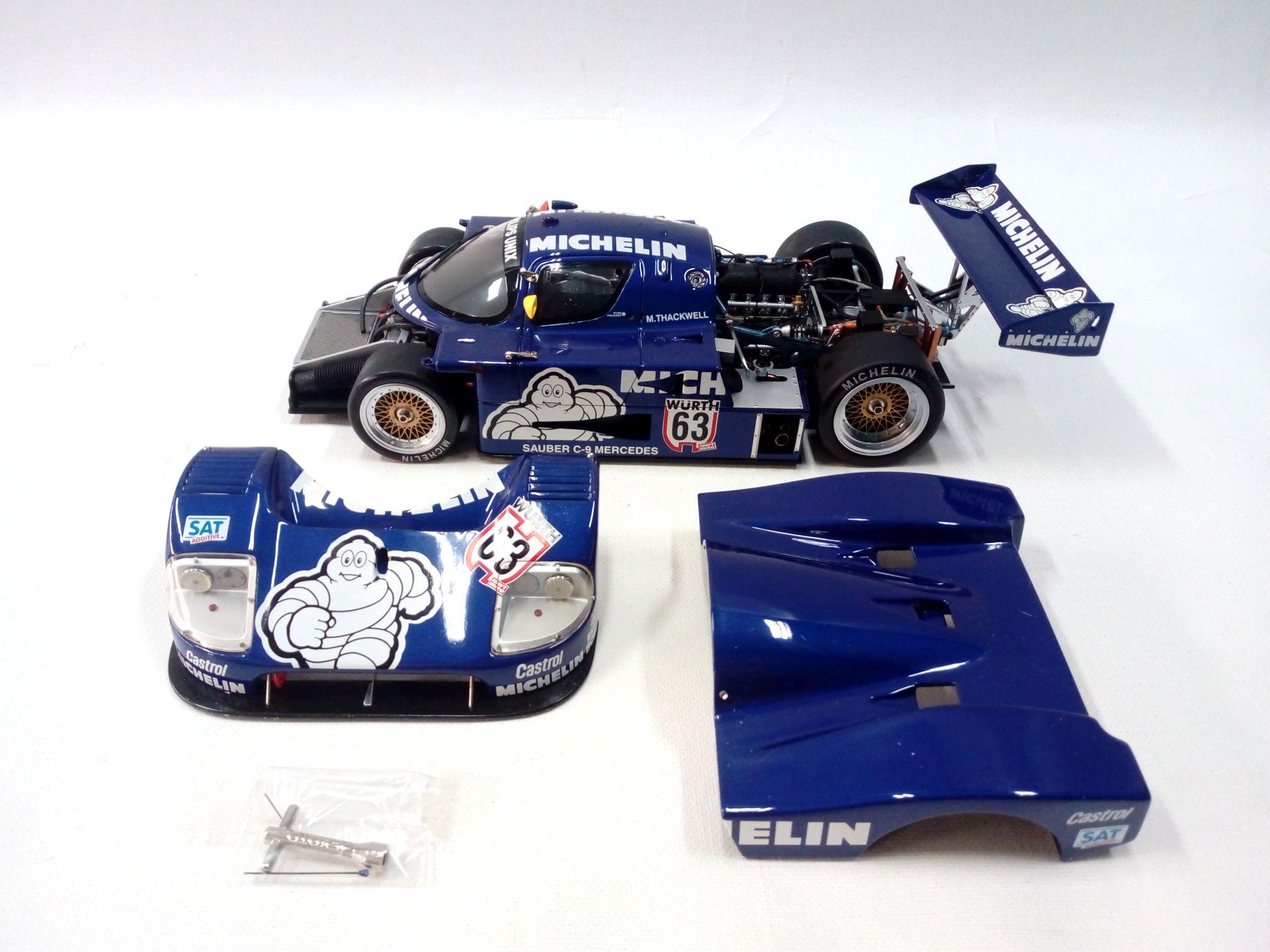 1:18 Exoto Sauber Mercedes C9 wth rollng chasss Le Mans wnnng car 1:18 Exoto Sauber Mercedes C9 wth rollng chasss Le Mans wnnng car