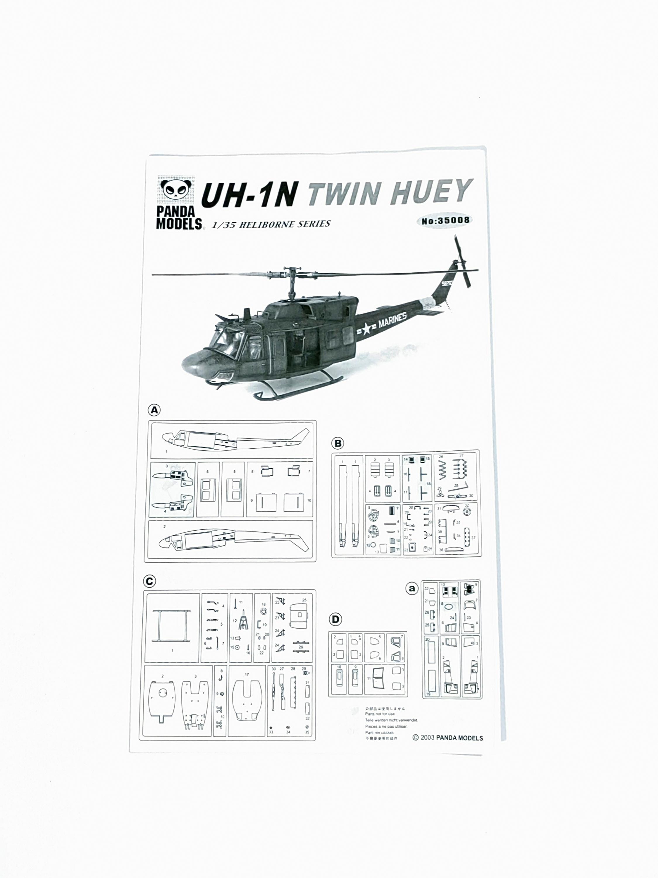 1/35 Scale Panda Models UH-1N Twin Huey #35008 - Etsy