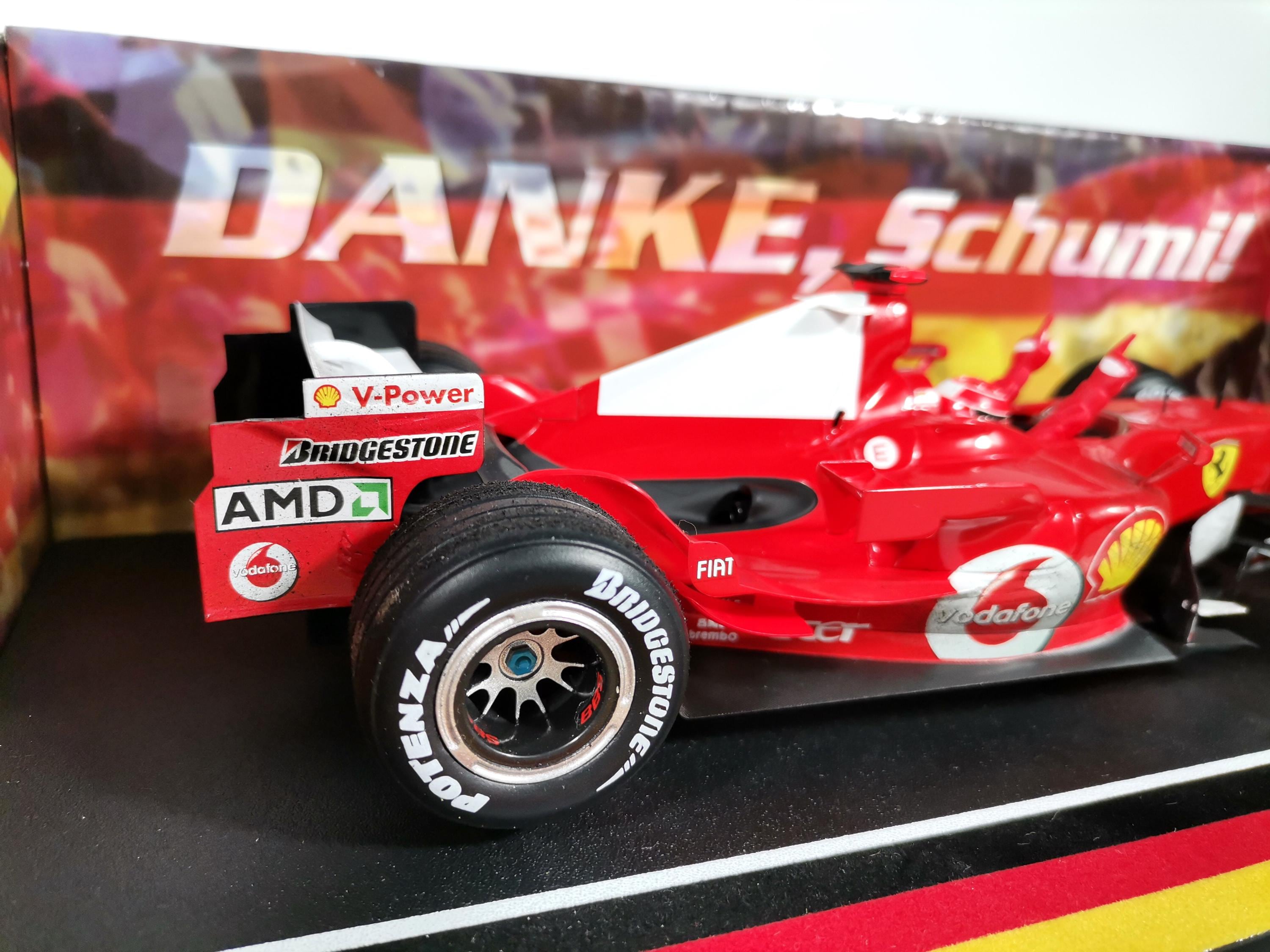 Hot Wheels Ferrari 248 F1 M. Schumacher 2006 Danke Schumi 1/18