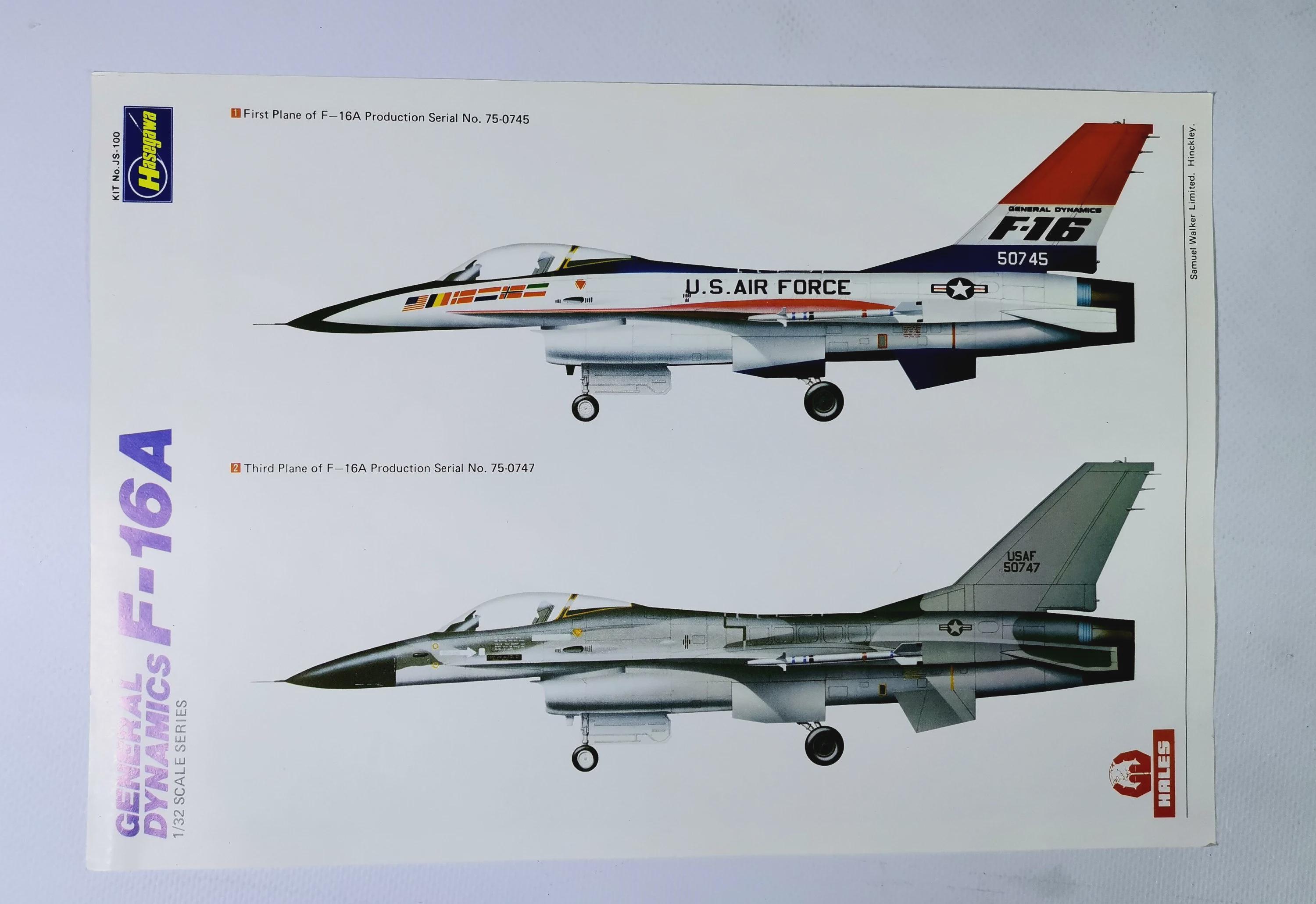 1/32 Hasegawa General Dynamics F-16A Fighting Falcon #S20 - Etsy